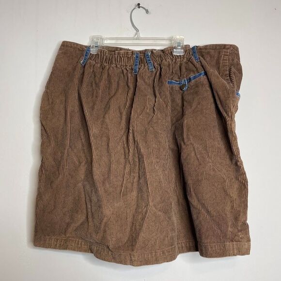 Zana Di Jeans Stretch Corduroy Midi Skirt Women's Brown Pockets Plus Size 24 - Picture 3 of 4
